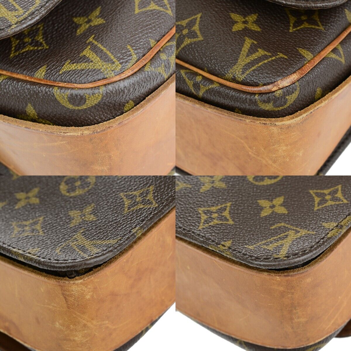 LOUIS VUITTON Cartouchiere GM Shoulder Bag Monogram Leather Brown M51252 64EC250