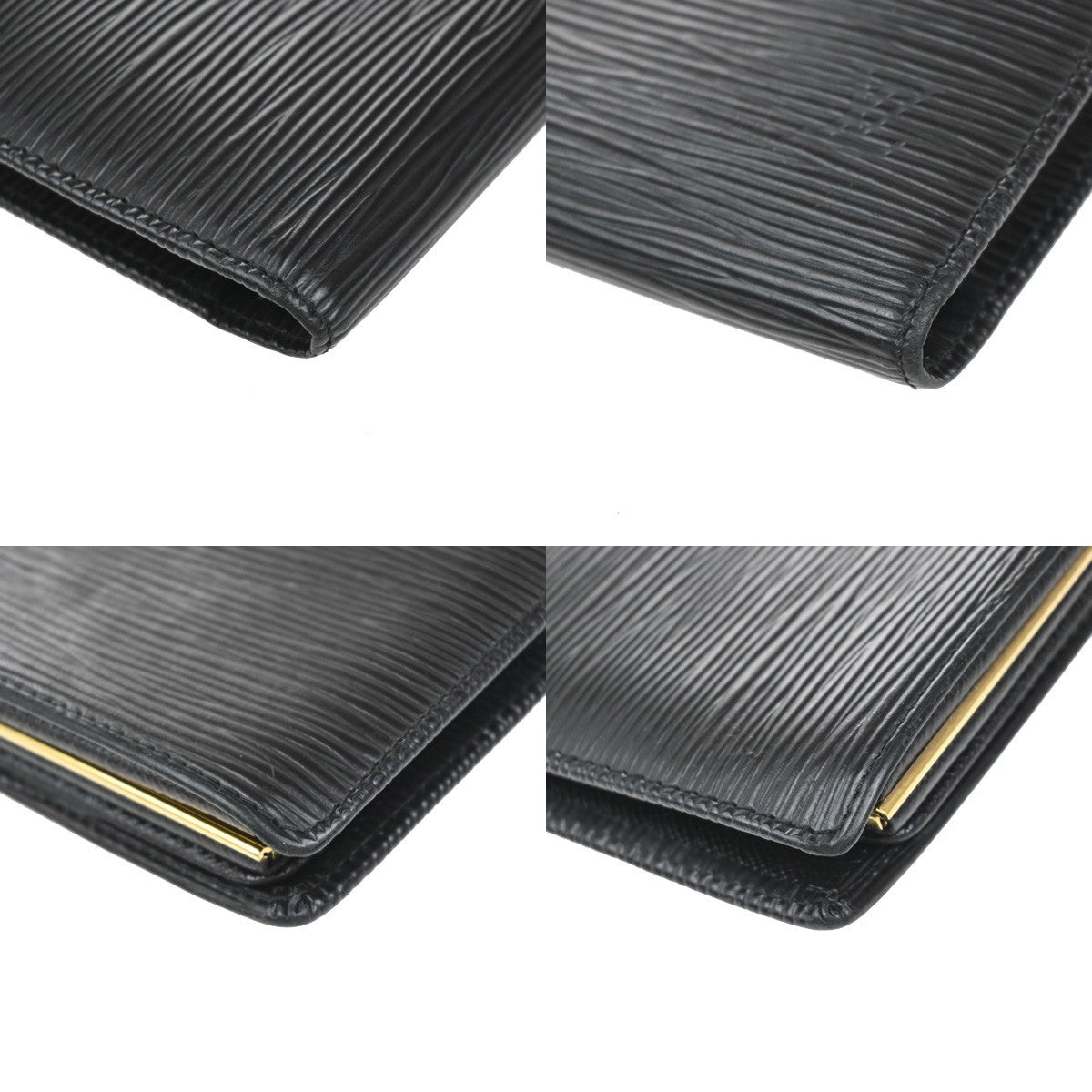 LOUIS VUITTON Continental Viennois Long Bifold Wallet Epi Black M63252 05KP381