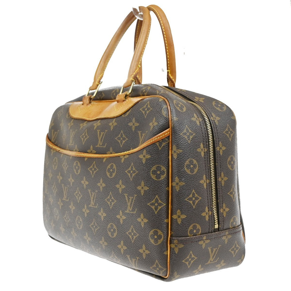LOUIS VUITTON LV Logo Deauville Hand Bag Monogram Leather Brown M47270 68DA006