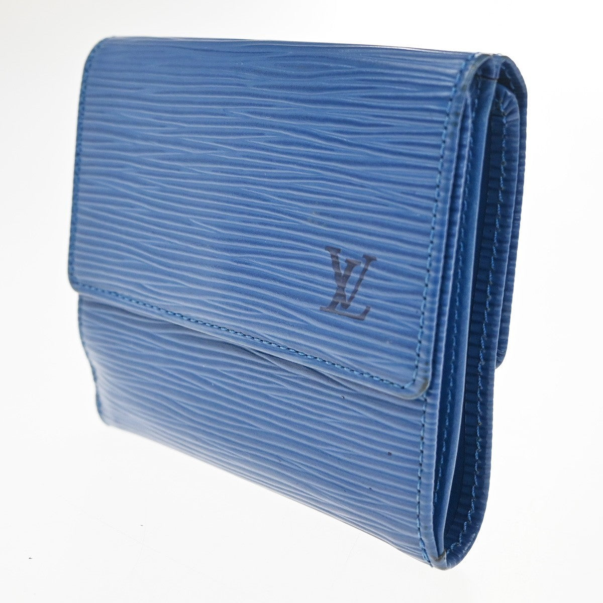 LOUIS VUITTON Porte-Monnaie Billets Cartes Credit Wallet Epi Blue M63485 07KC417