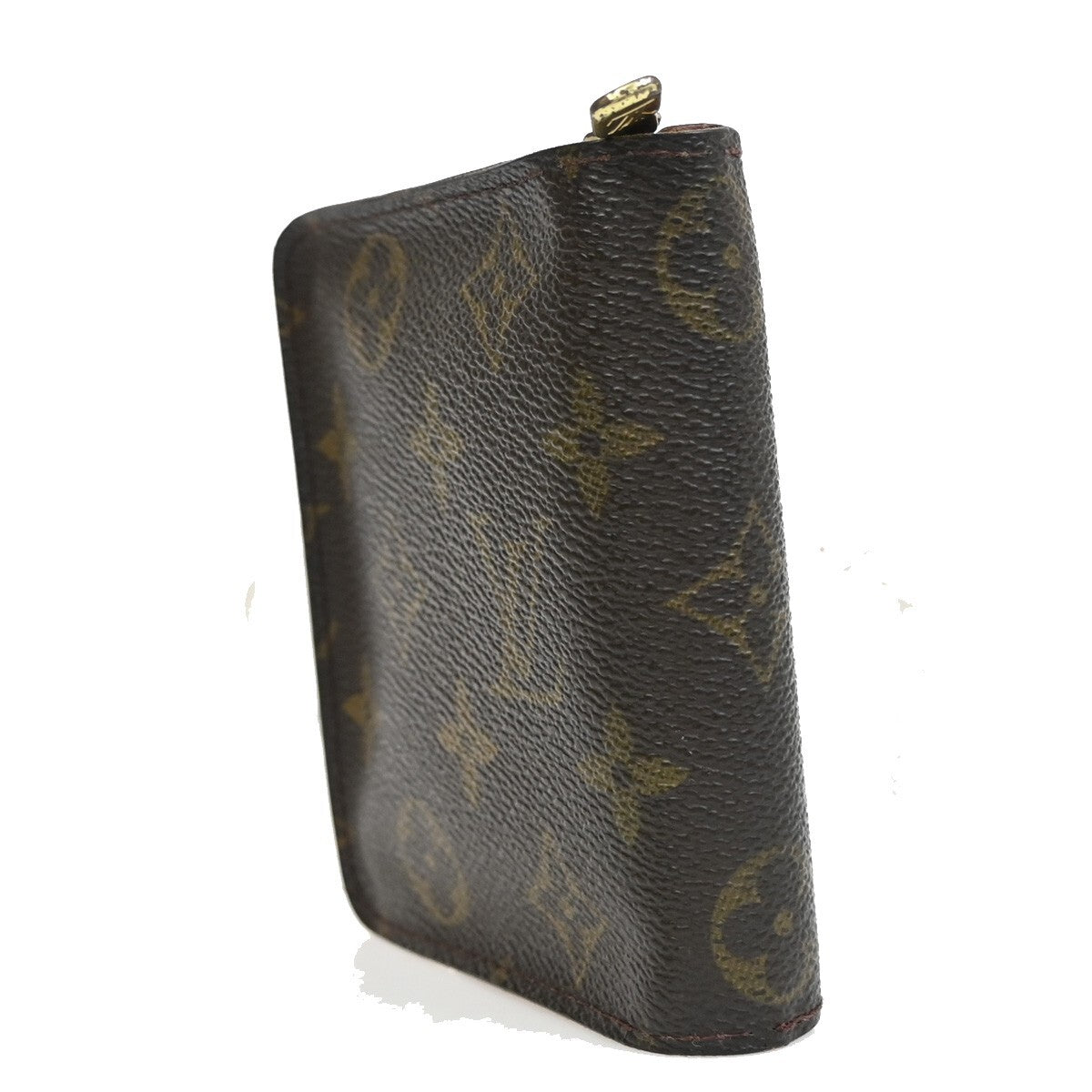 LOUIS VUITTON Compact Zip Bifold Wallet Monogram Leather Brown M61667 09FB576