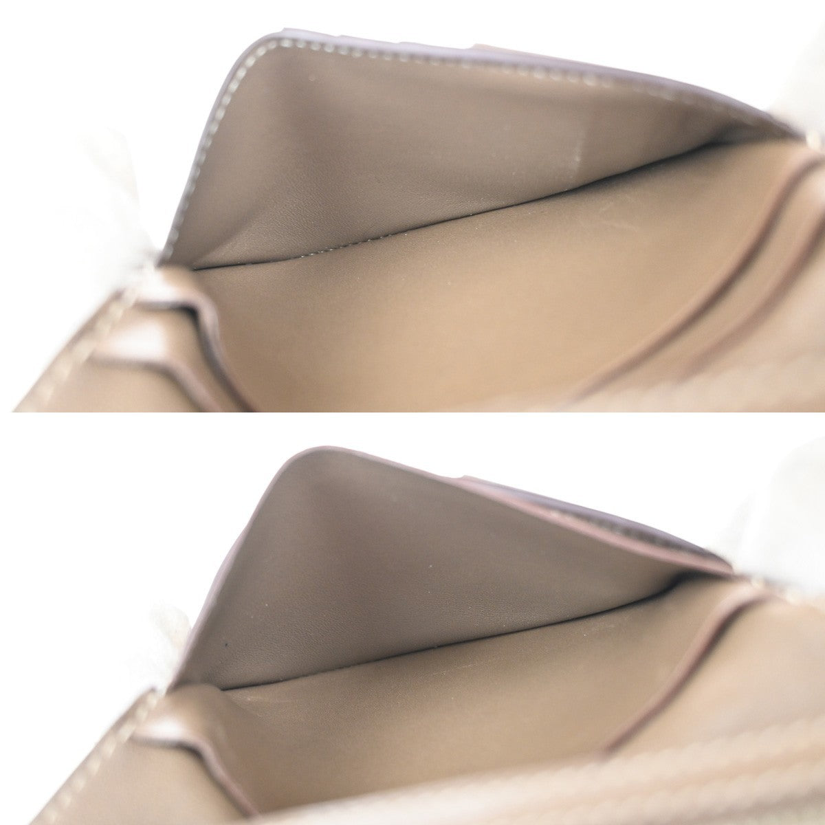 HERMES H Logo Bearn Compact Bifold Wallet Purse Swift Leather Brown SHW 87RQ018