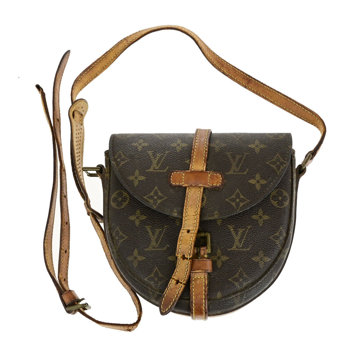 LOUIS VUITTON Chantilly PM Shoulder Bag Monogram Leather Brown M51234 60YG608