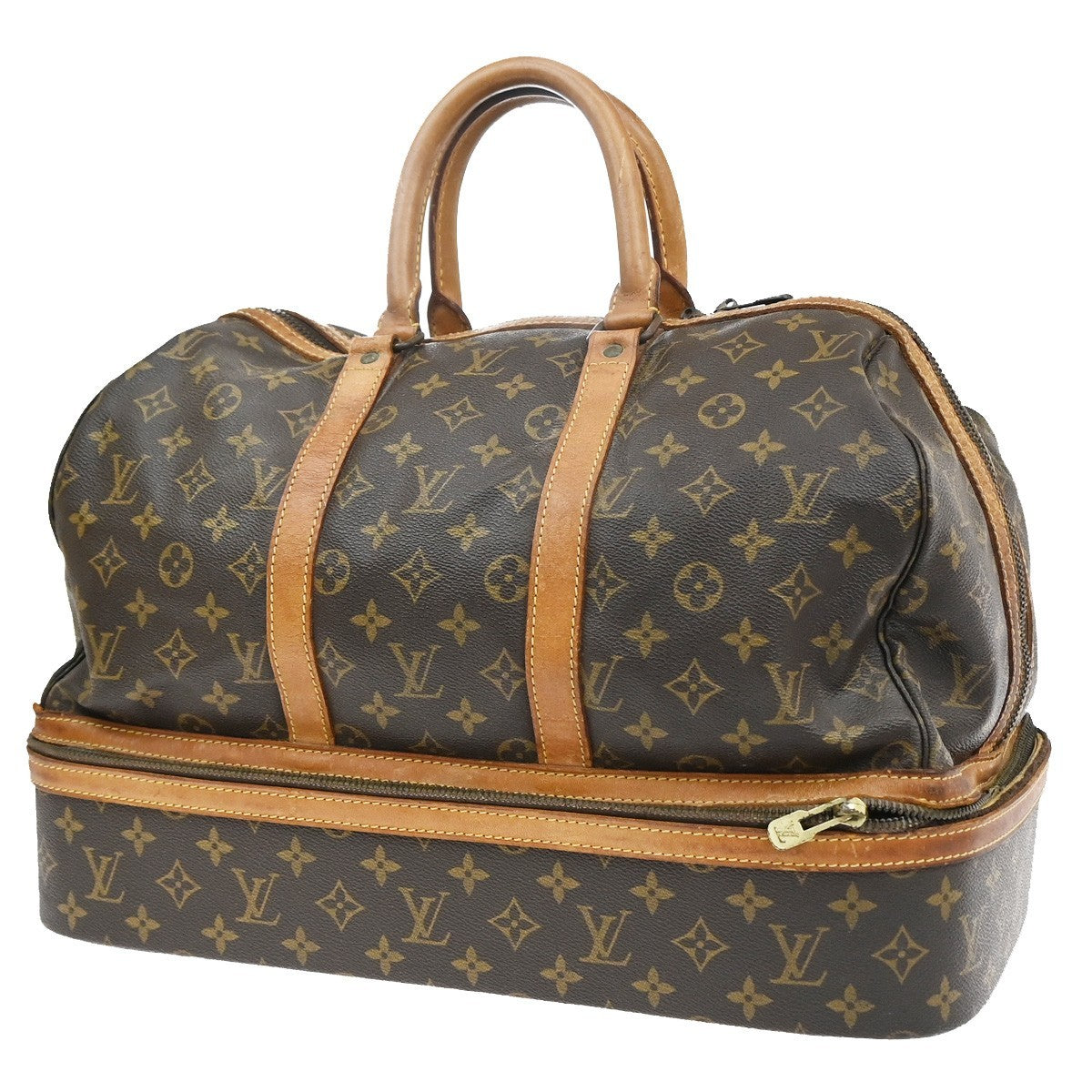 LOUIS VUITTON Sac Sport Hand Bag Monogram Leather Brown France M41444 66CB016