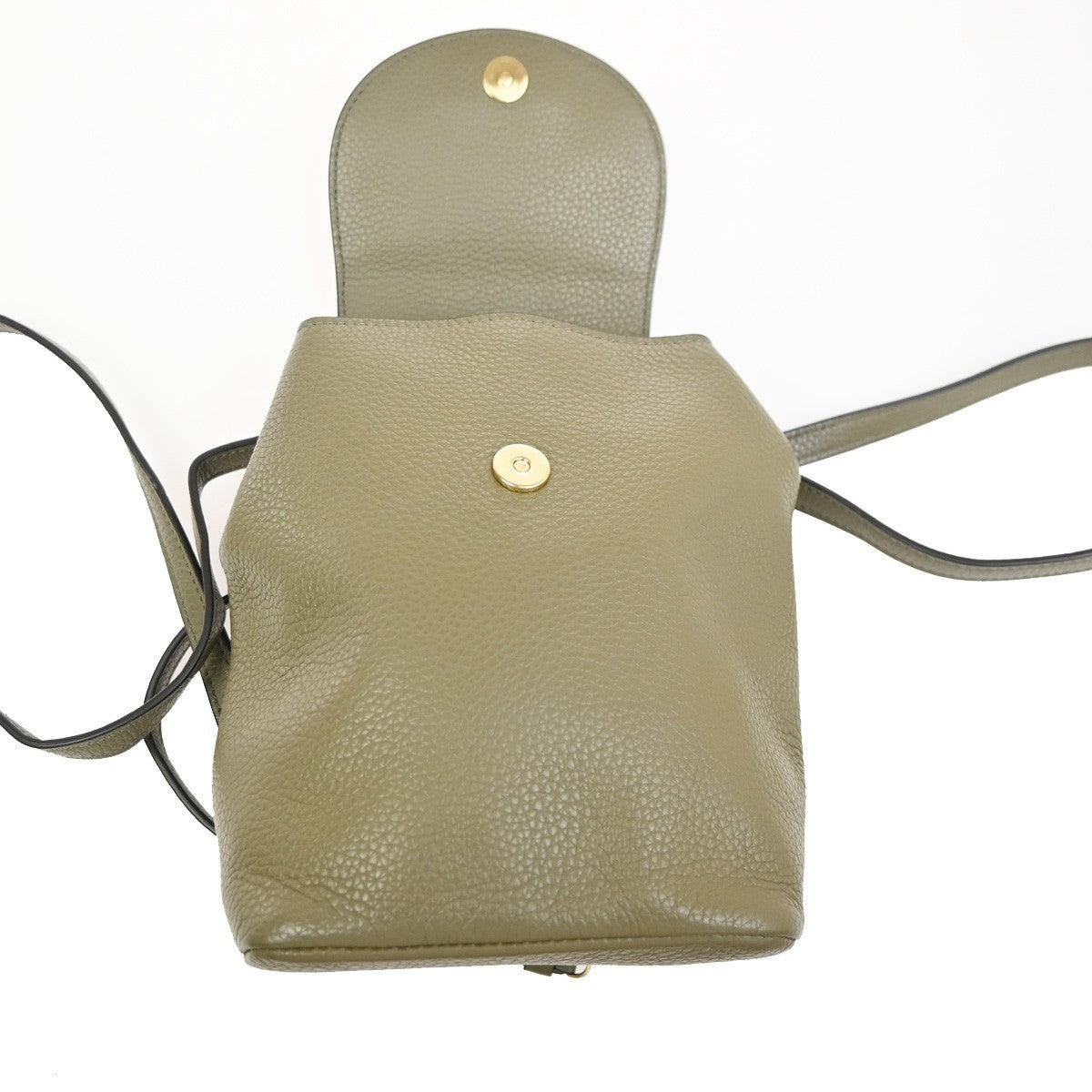 SALVATORE FERRAGAMO Gancini Backpack Bag Leather Green GHW Italy 86KD086