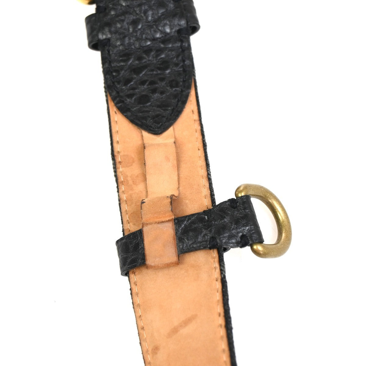 LOUIS VUITTON Ceinture Belt  90/36 Monogram Denim Leather  Black France 89AA201