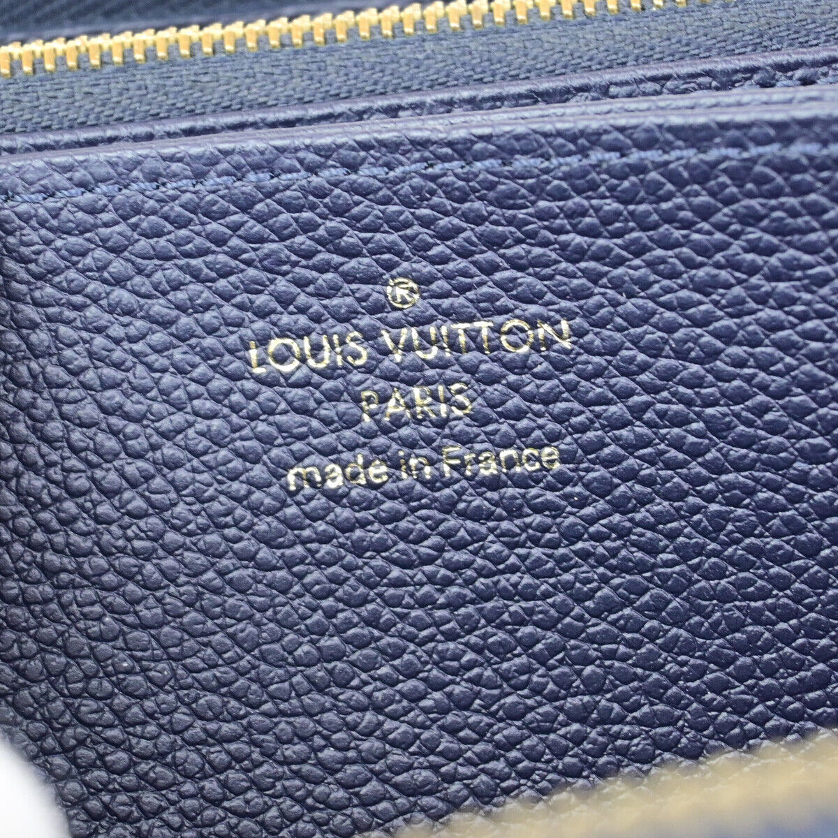 LOUIS VUITTON Zippy Wallet Long Purse Monogram Empreinte Blue M62121 88YG744