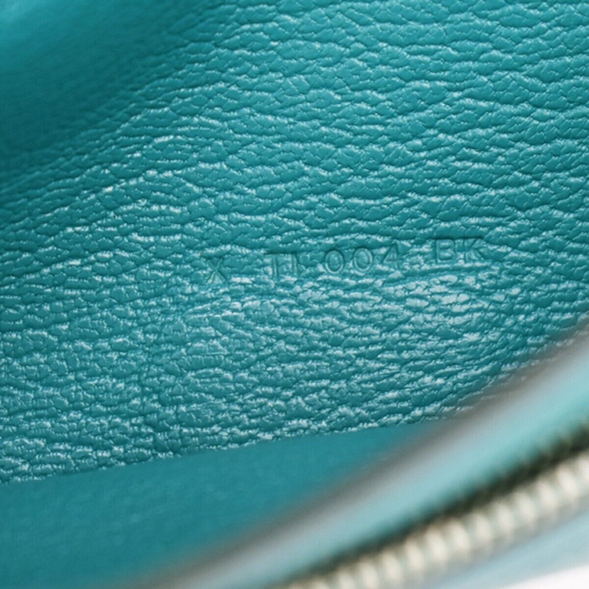 HERMES H Logo Bearn Long Bifold Wallet Purse Chevre Leather Green 32RH514