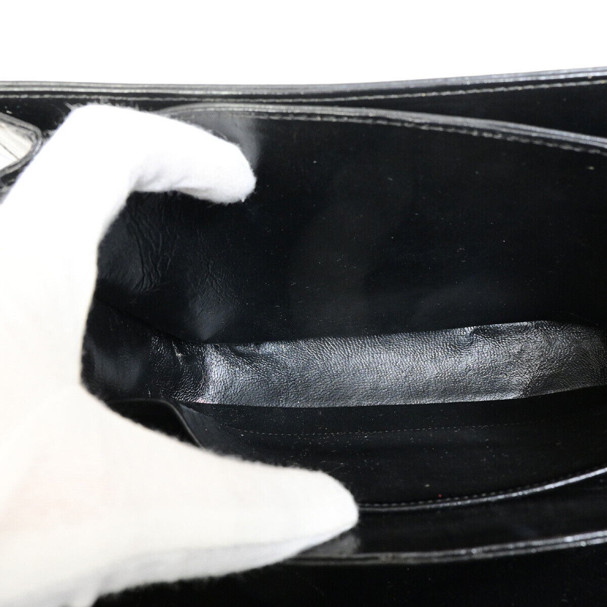 CELINE Logo Horse Carriage Shoulder Bag Leather Black GHW Italy 63YG344