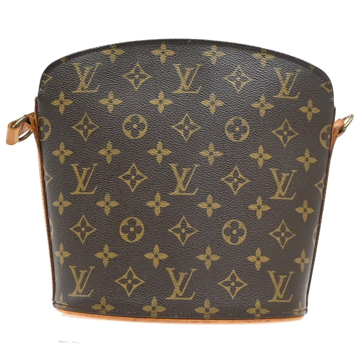 LOUIS VUITTON Logo Drouot Shoulder Bag Monogram Leather Brown M51290 79PA009