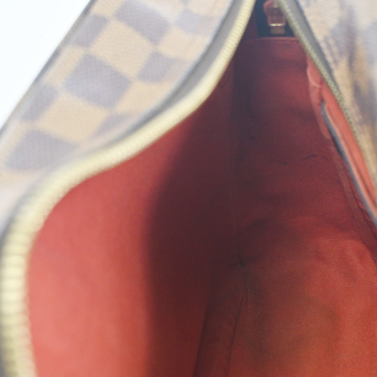 LOUIS VUITTON Naviglio Shoulder Bag Damier Ebene Leather Brown N45255 66CA753