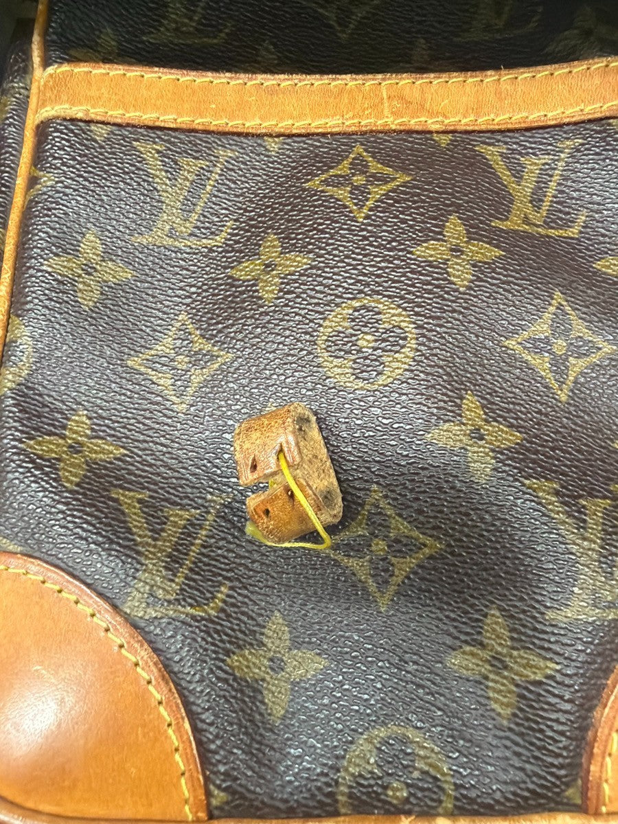 LOUIS VUITTON Danube Shoulder Bag Monogram Leather Brown France M45266 65KD129