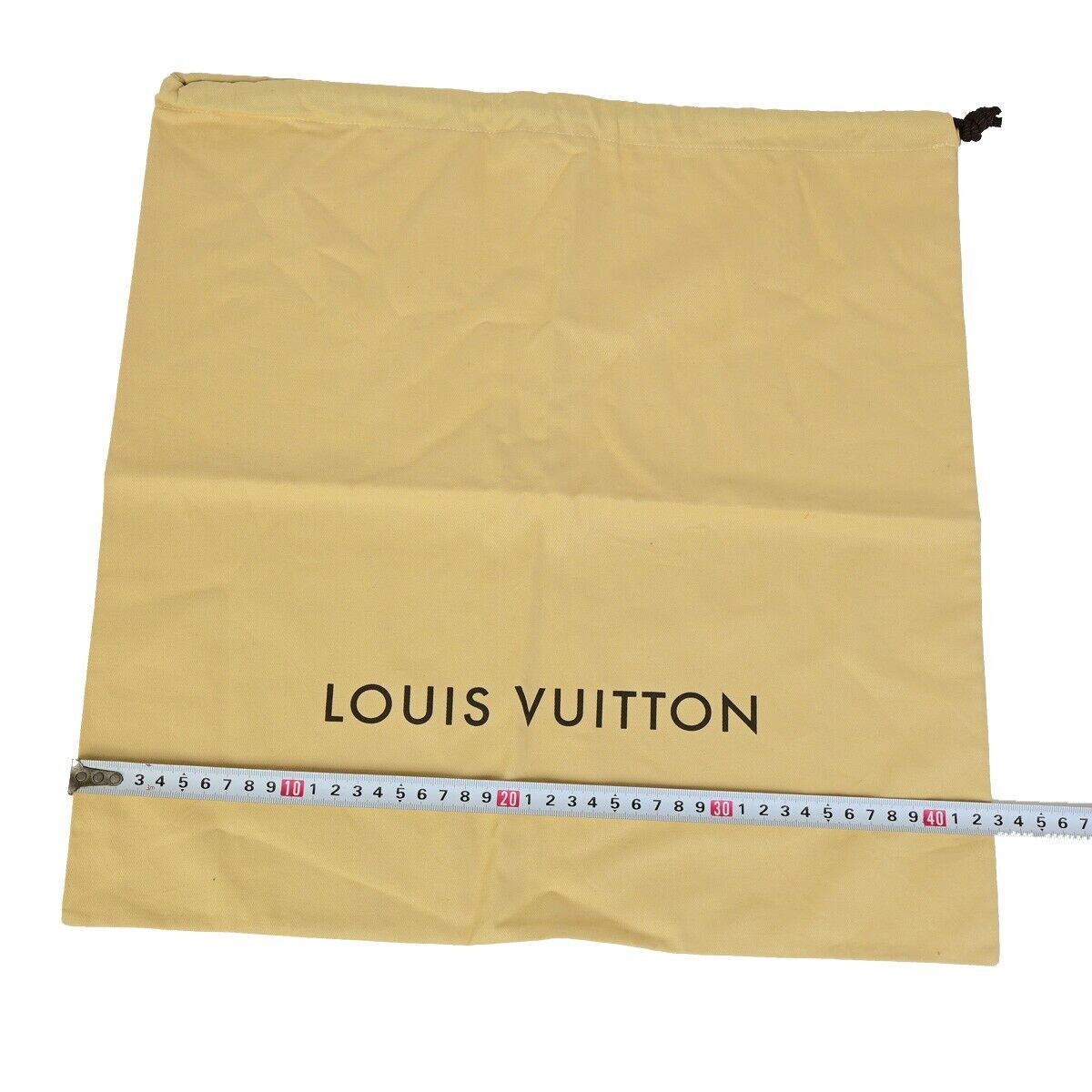 LOUIS VUITTON Logo 10 Set Dust Bag Drawstring Canvas Cotton Beige Brown 08EB554