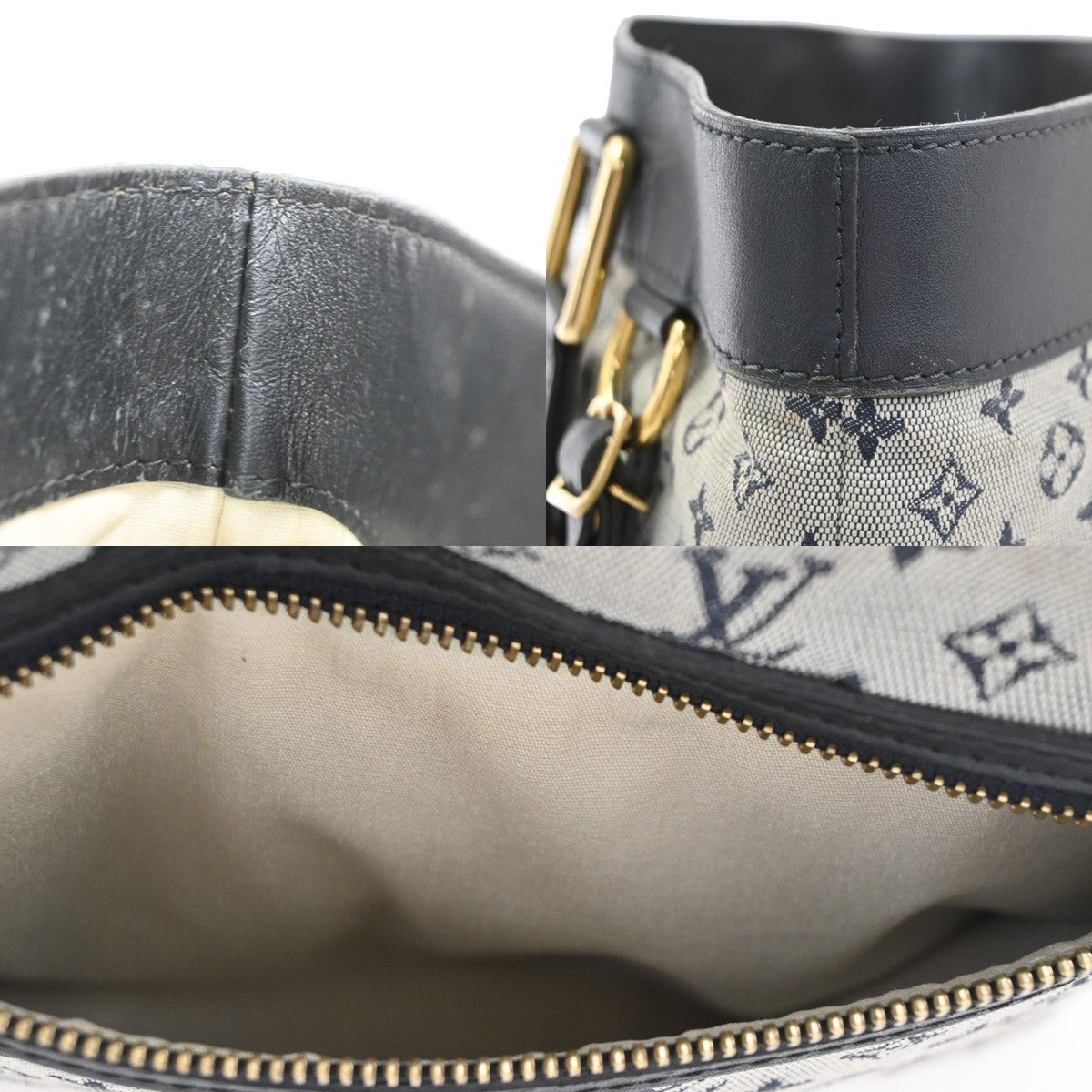 LOUIS VUITTON LV Logo Lucille GM Hand Bag Monogram Mini Lin M92675 32CB001