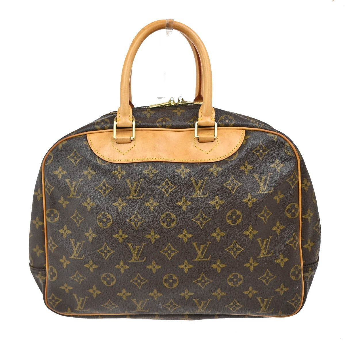 LOUIS VUITTON LV Logo Deauville Hand Bag Monogram Leather Brown M47270 76DA003