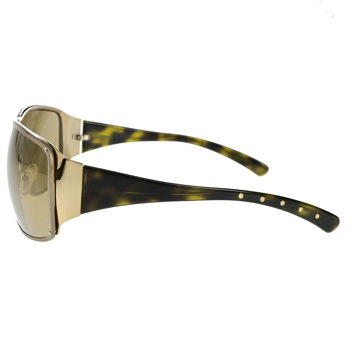 BOTTEGA VENETA Logo Sunglasses BV 22/S Metal Plastic Brown Gold Italy 02KA492