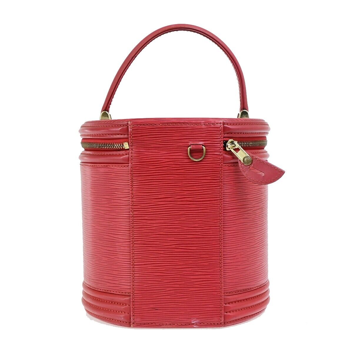 LOUIS VUITTON LV Logo Cannes Hand Vanity Bag Epi Leather Red M48037 31EC931