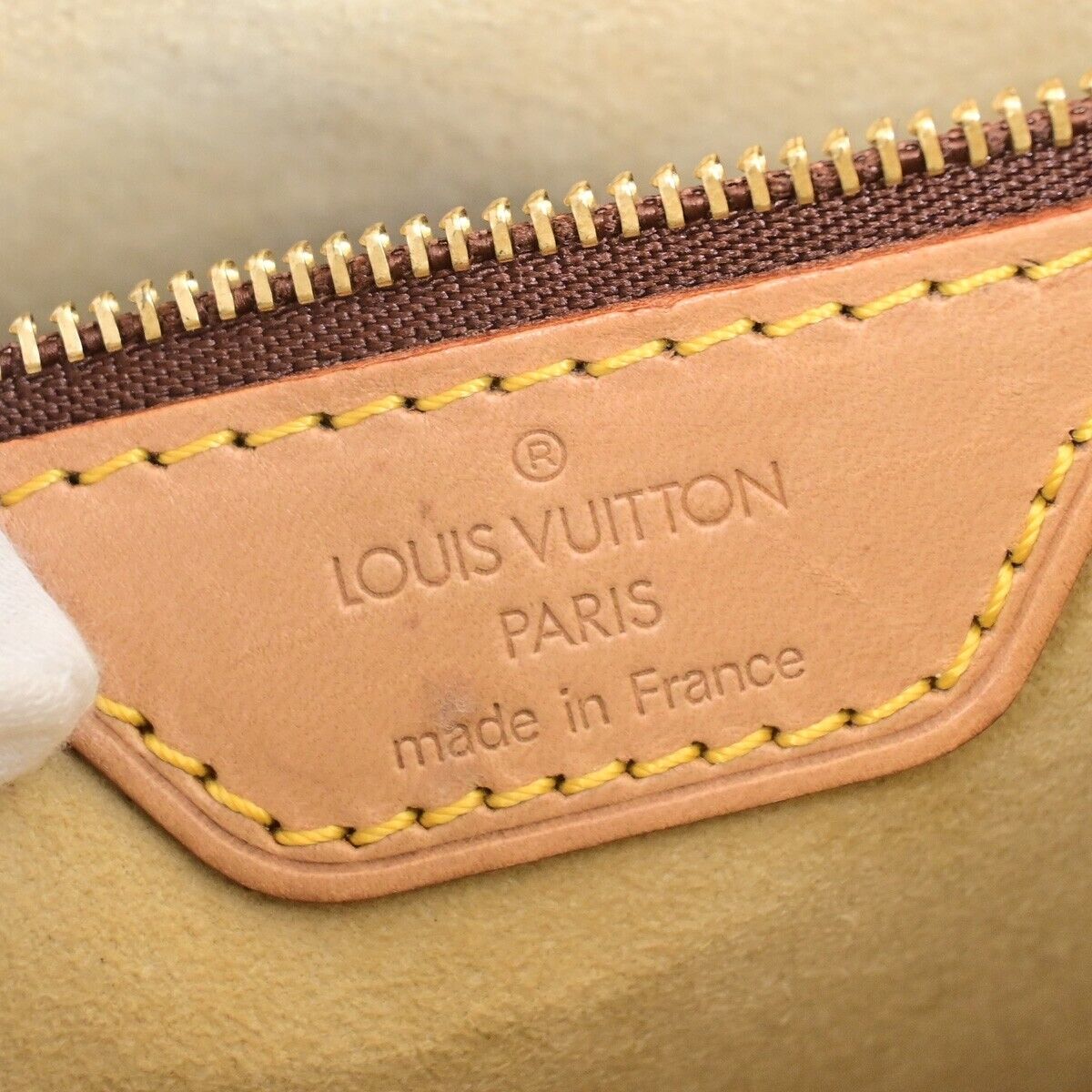 LOUIS VUITTON Logo Looping GM Shoulder Bag Monogram Leather Brown M51145 18FA754