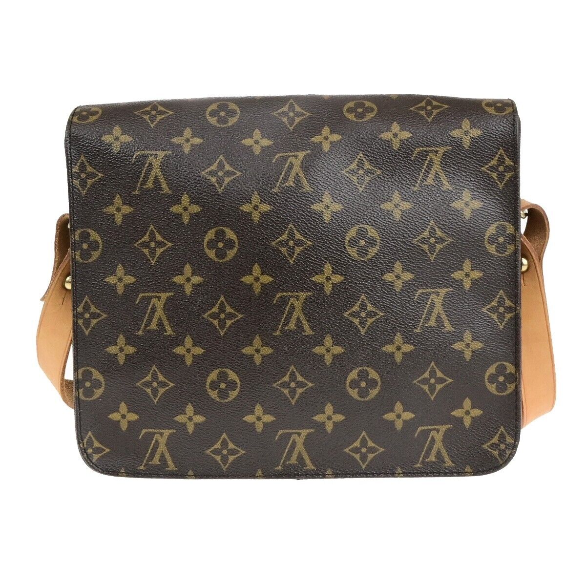 LOUIS VUITTON Cartouchiere GM Shoulder Bag Monogram Leather Brown M51252 96KA453