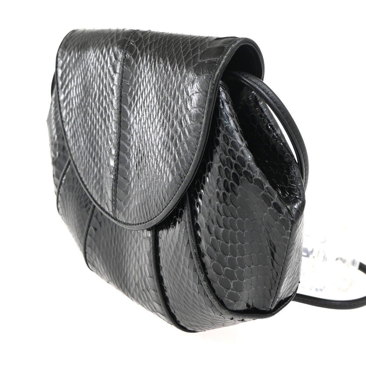 YVES SAINT LAURENT YSL Shoulder Crossbody Bag Embossed Leather Black 63ZA203