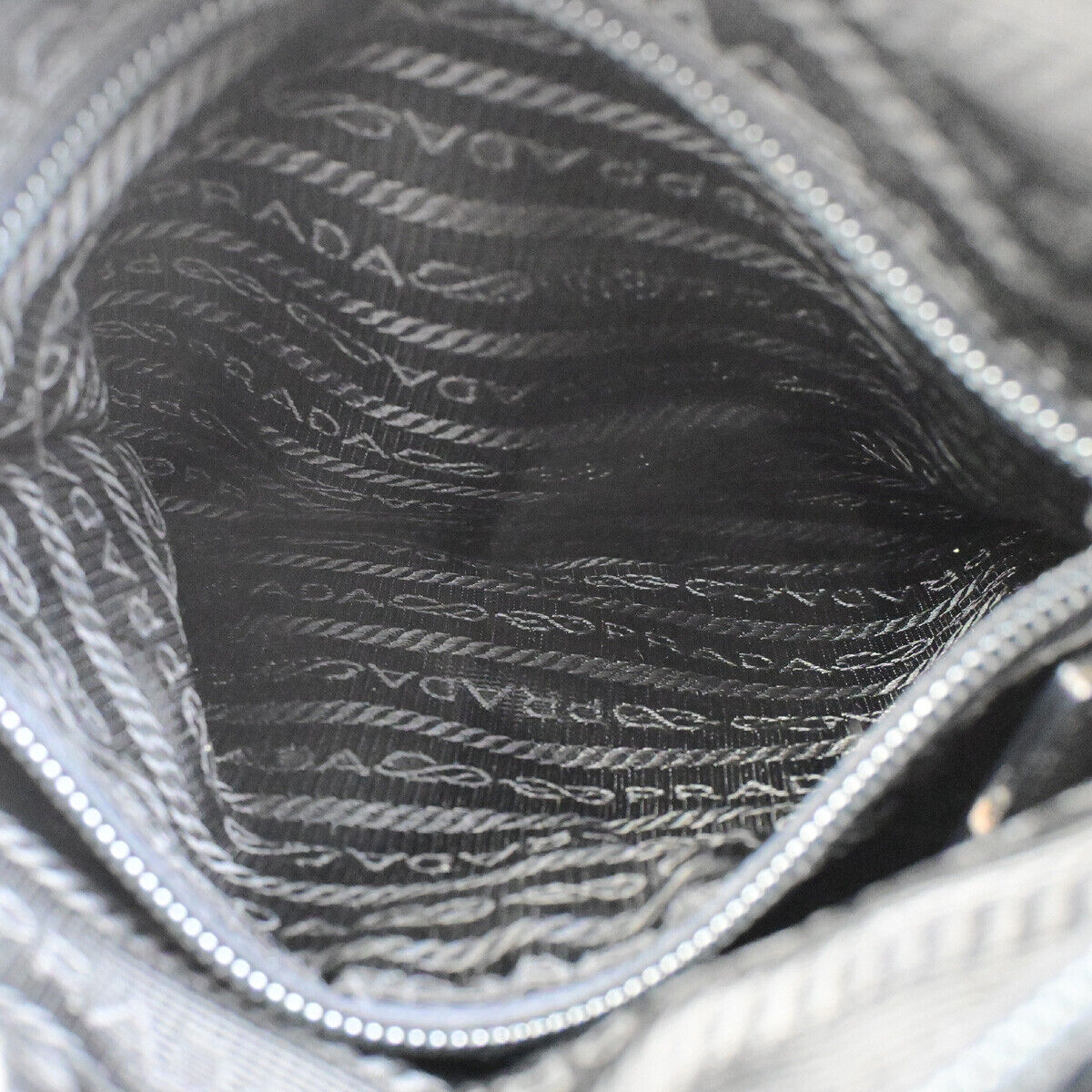 PRADA Logo Tessuto Shoulder Bag Nylon Leather Black SHW Italy 35YG487