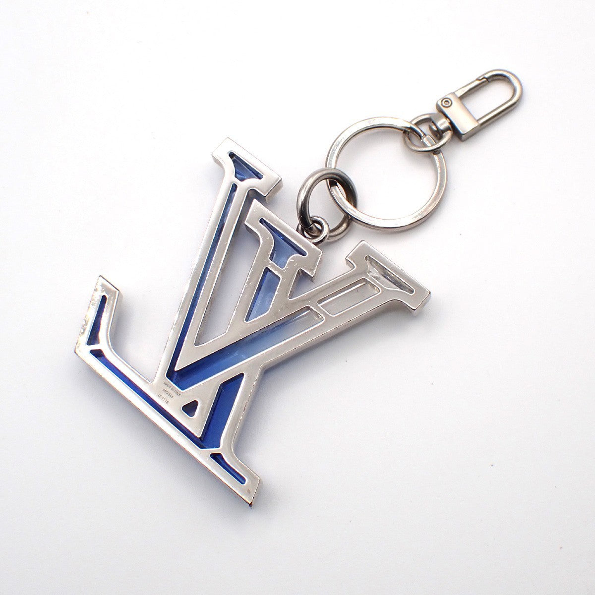 LOUIS VUITTON Bijoux Sac LV Prism Bag Charm Silver Blue MP2365 61KP566