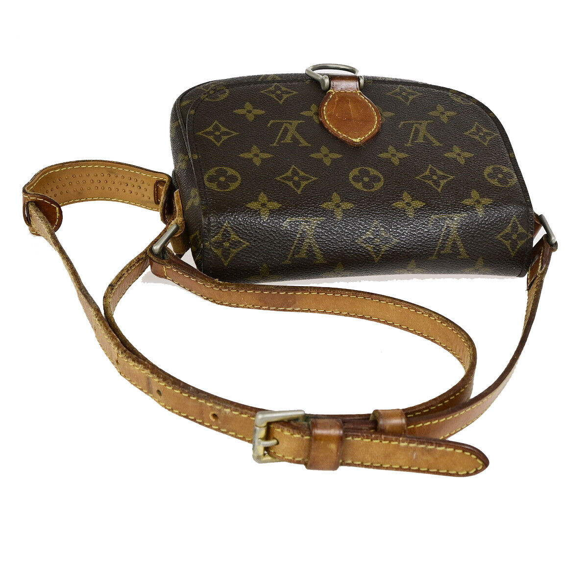 LOUIS VUITTON Saint Cloud MM Shoulder Bag Monogram Leather Brown M51243 62SJ498
