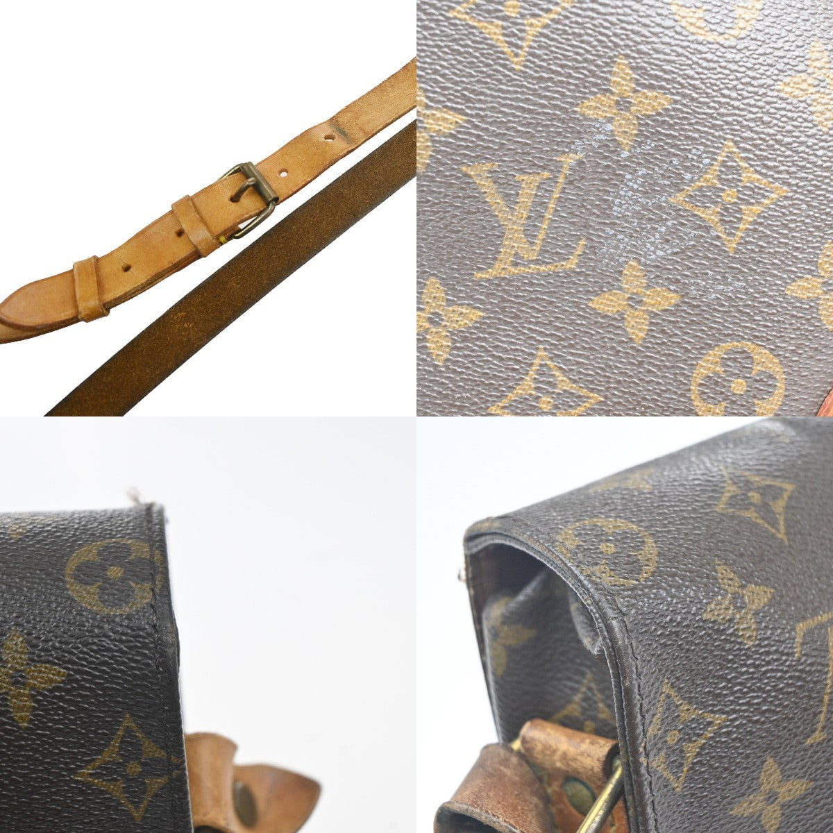 LOUIS VUITTON Cartouchiere GM Shoulder Bag Monogram Leather Brown M51252 69KC705