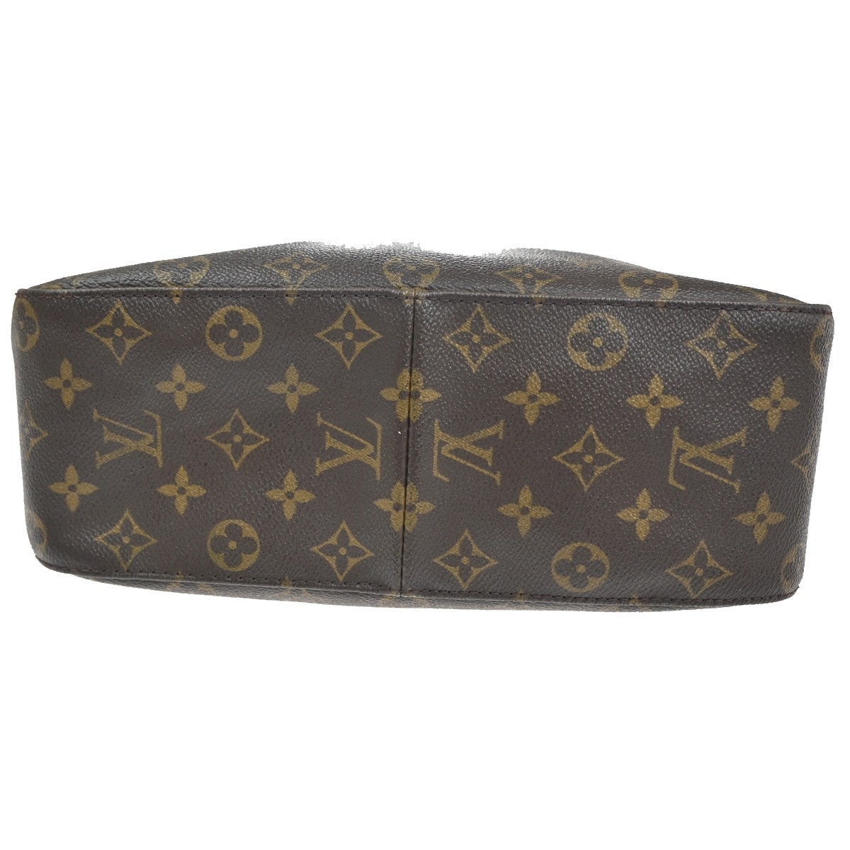 LOUIS VUITTON Logo Looping GM Shoulder Bag Monogram Leather Brown M51145 72KC738