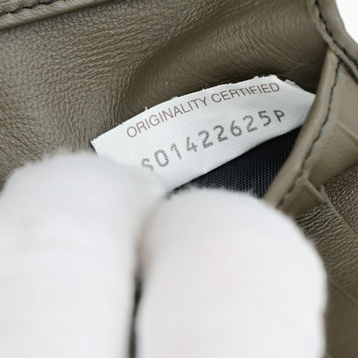 BOTTEGA VENETA Logo Compact Bifold Wallet Exotic Leather Gray Blue Italy 68EC004