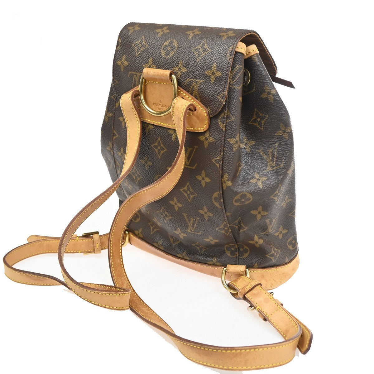 LOUIS VUITTON Montsouris MM Backpack Bag Monogram Leather Brown M51136 77CA673