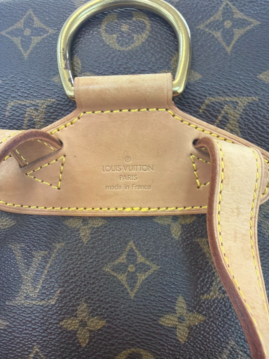 LOUIS VUITTON Montsouris MM Backpack Bag Monogram Leather Brown M51136 51YJ002