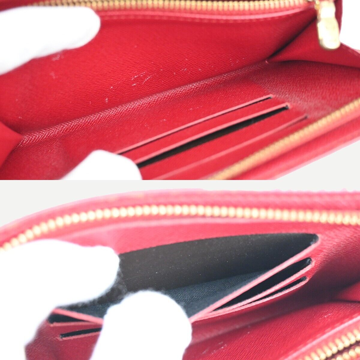 LOUIS VUITTON LV Zippy Long Wallet Purse Monogram Cherry Brown M95006 35FA453