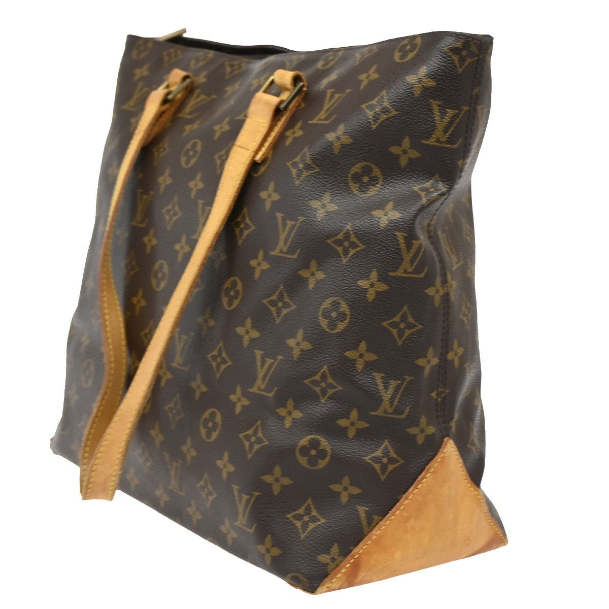 LOUIS VUITTON Cabas Mezzo Shoulder Bag Monogram Leather Brown M51151 84DA180