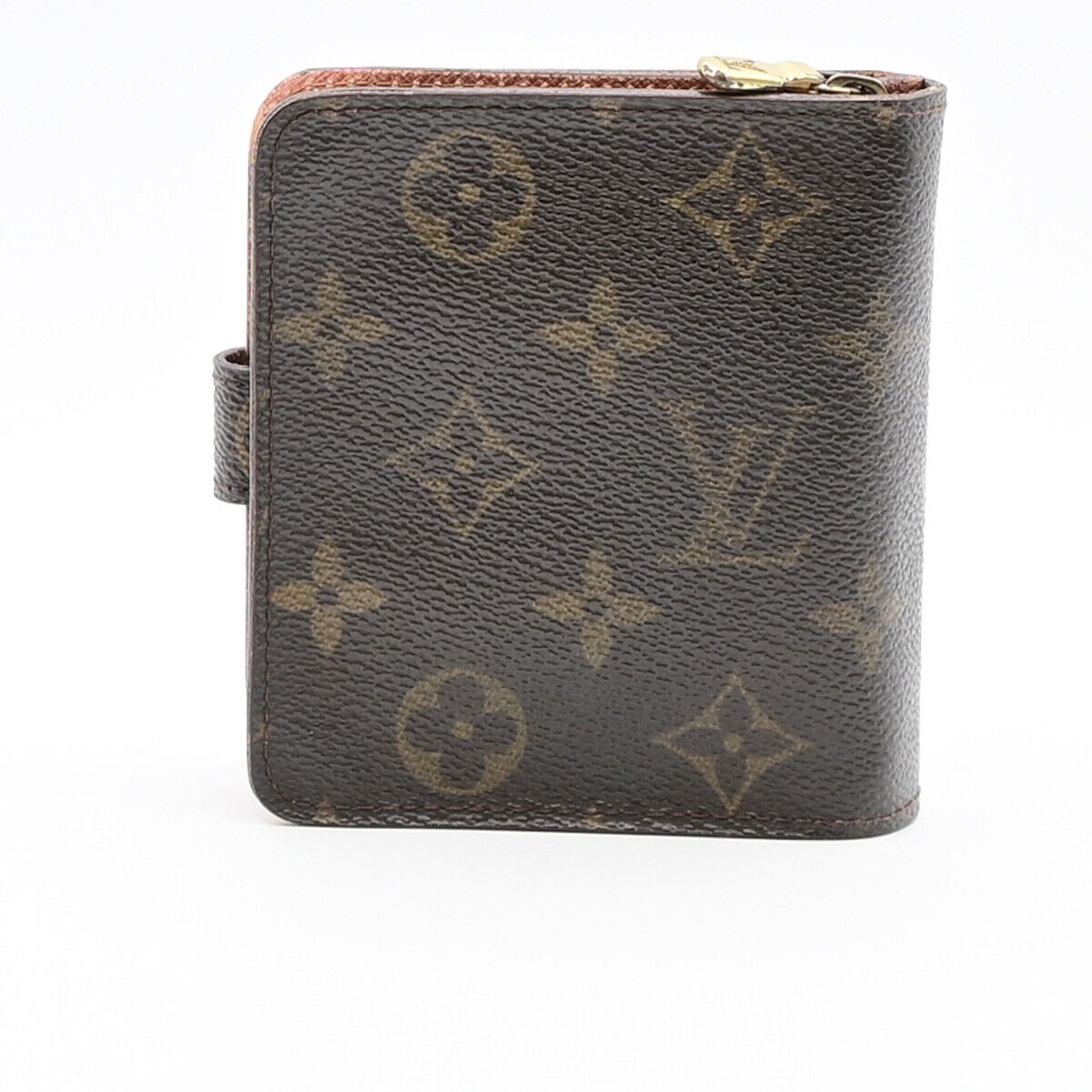 LOUIS VUITTON Compact Zip Bifold Wallet Monogram Leather Brown M61667 08YE810