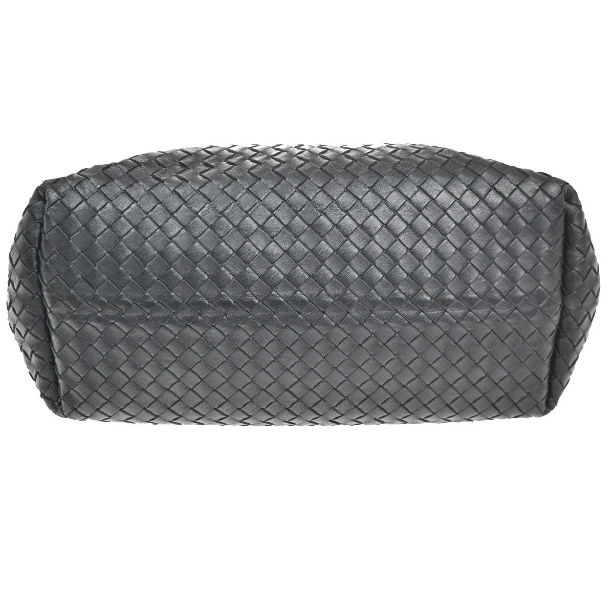 BOTTEGA VENETA Logo Intrecciato Shoulder Bag Leather Black Italy 664RL708