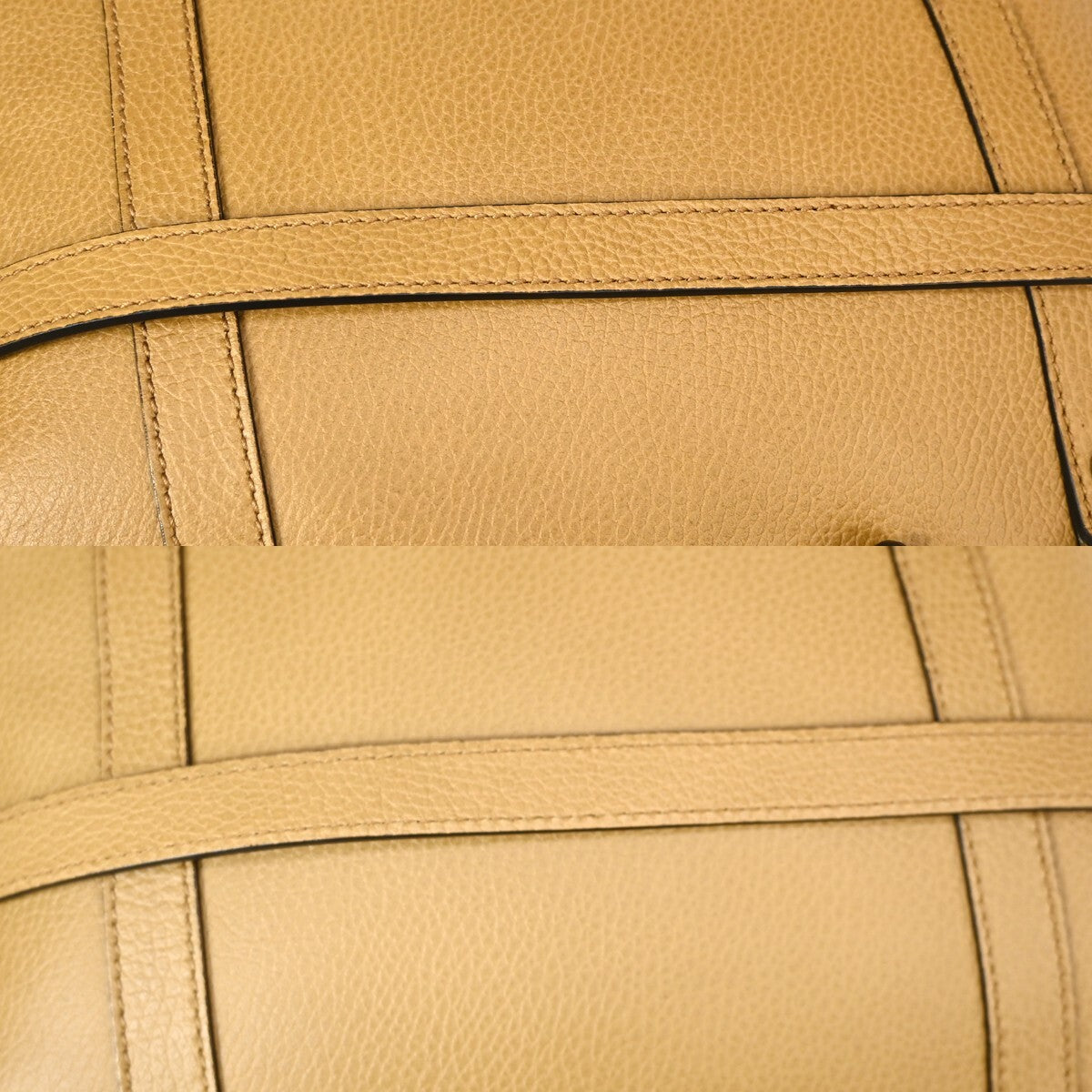 GUCCI GG Interlocking Charm 2Way Shoulder Hand Bag Leather Beige Silver 84KB518