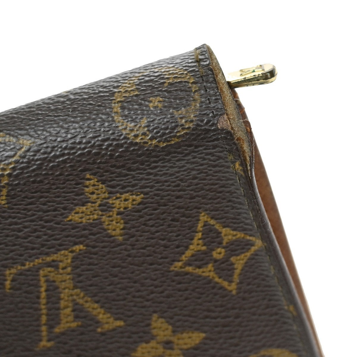 LOUIS VUITTON LV Logo 3 Set Long Wallet Key Case Monogram Leather Brown 02EF825