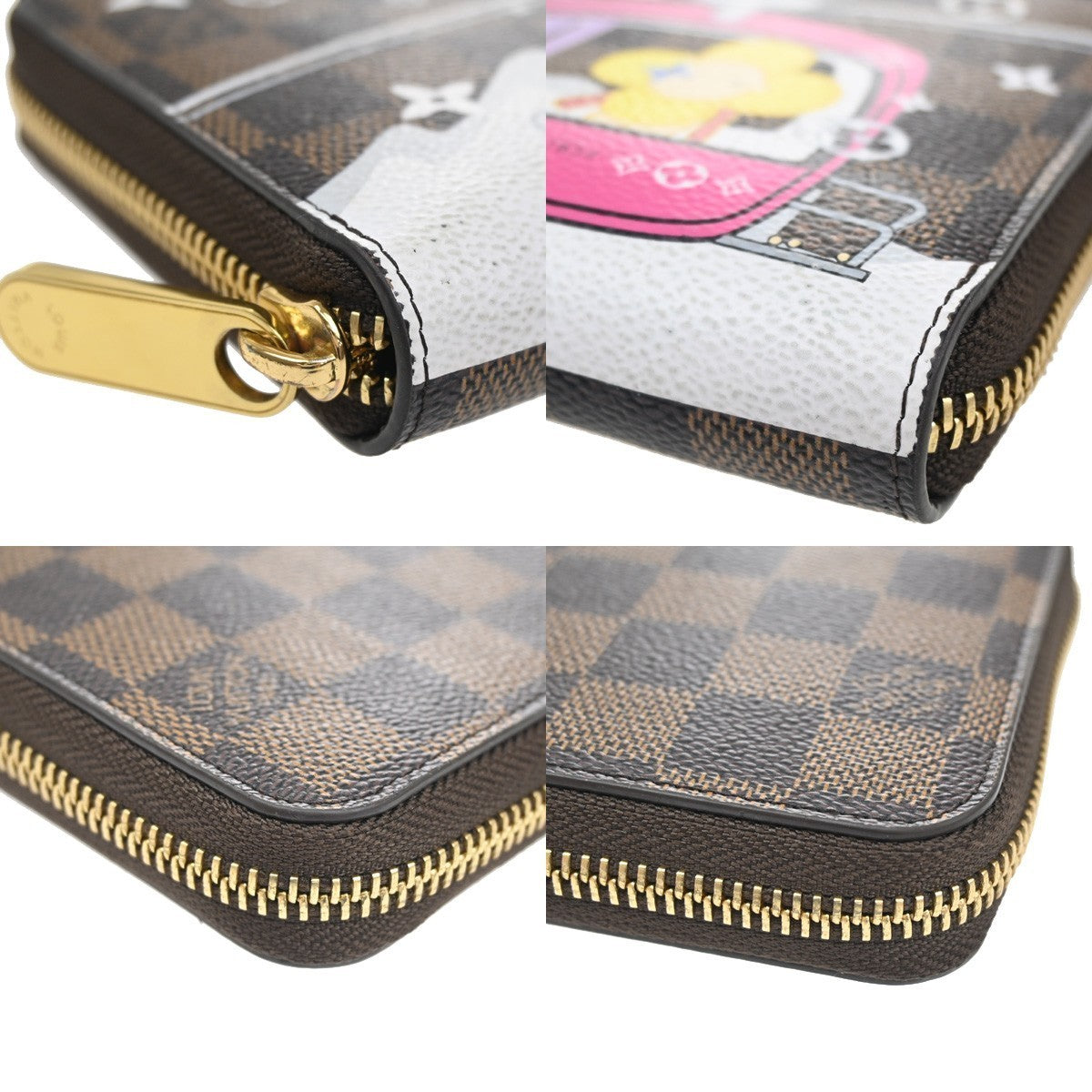 LOUIS VUITTON Zippy Wallet Vivienne Zip Around Damier Ebene Brown N60257 80YH708