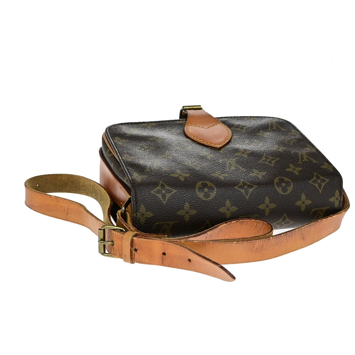 LOUIS VUITTON Cartouchiere MM Shoulder Bag Monogram Leather Brown M51253 36YG722