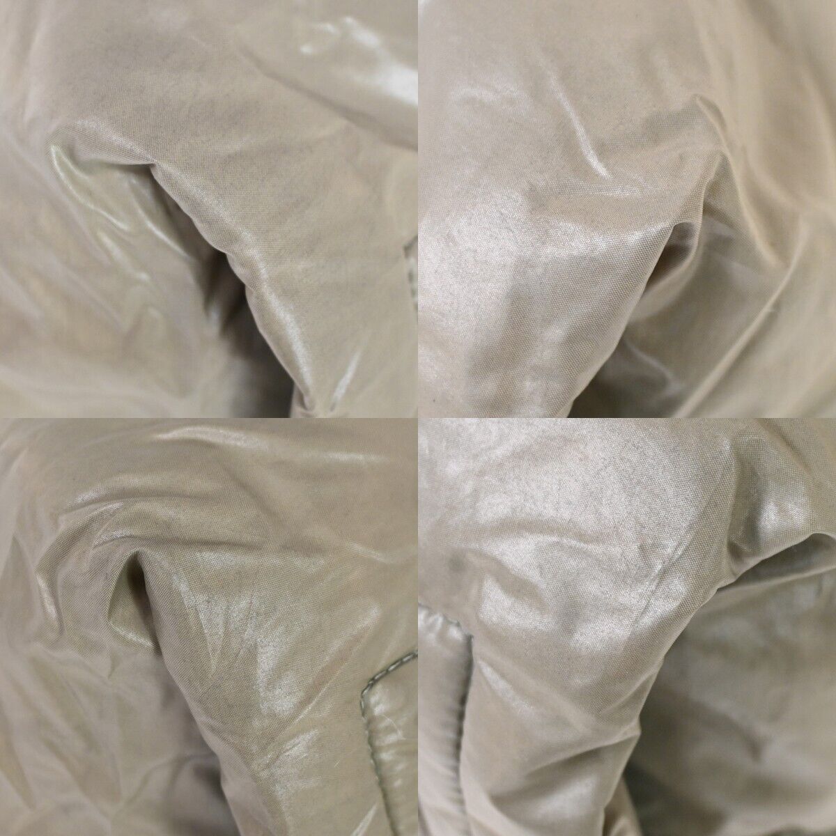 CHANEL CC Coco Cocoon Hand Tote Bag Nylon Leather Khaki Bordeaux Italy 79HB566