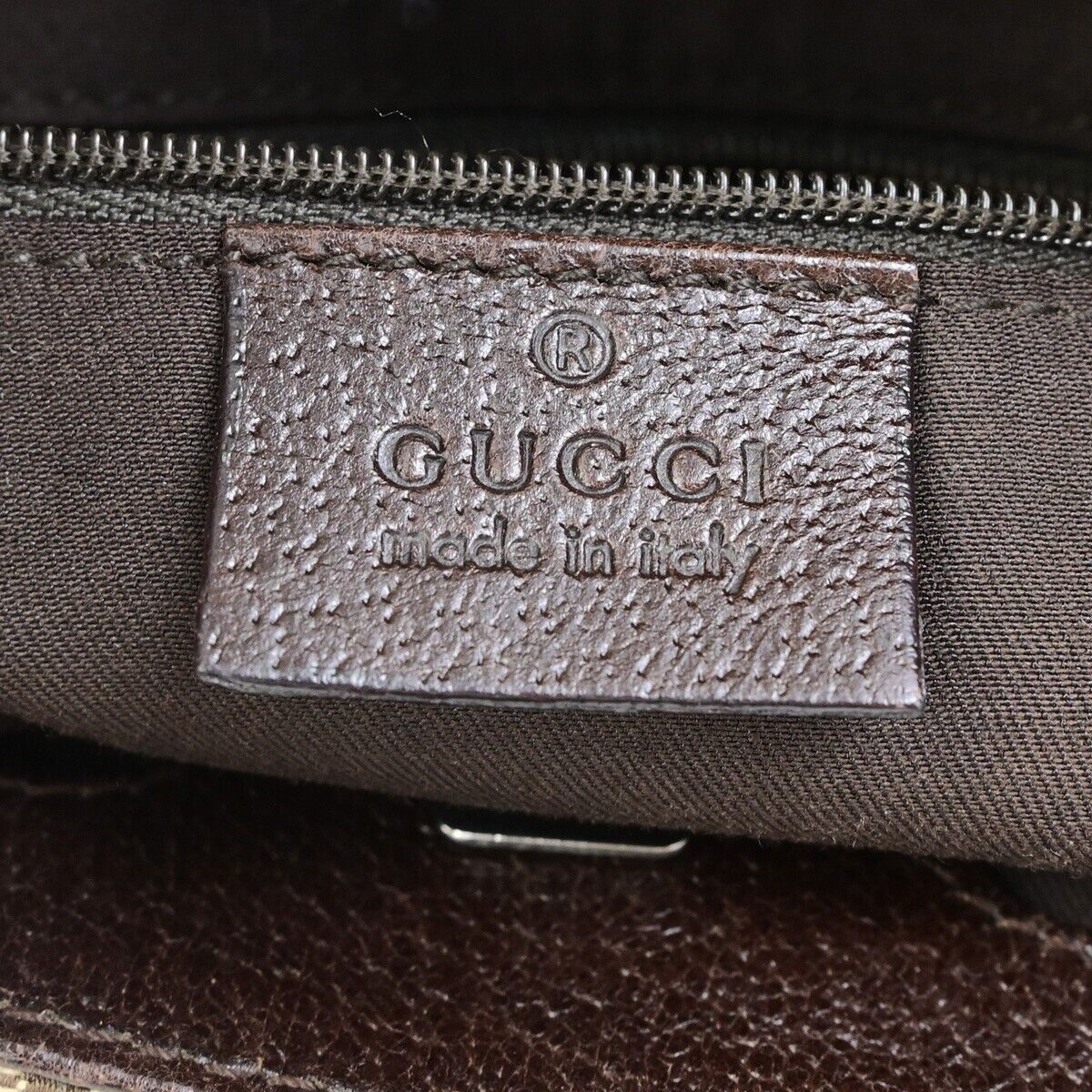 GUCCI Logo GG Pattern Shoulder Tote Bag Canvas Leather Brown SHW Italy 67EC877