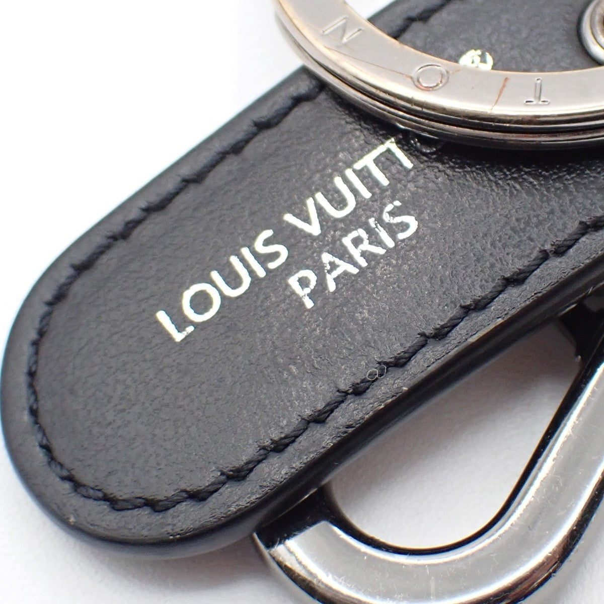 LOUIS VUITTON Porete Cles Key Chain Monogram Eclipse Black SHW M00927 67KP056