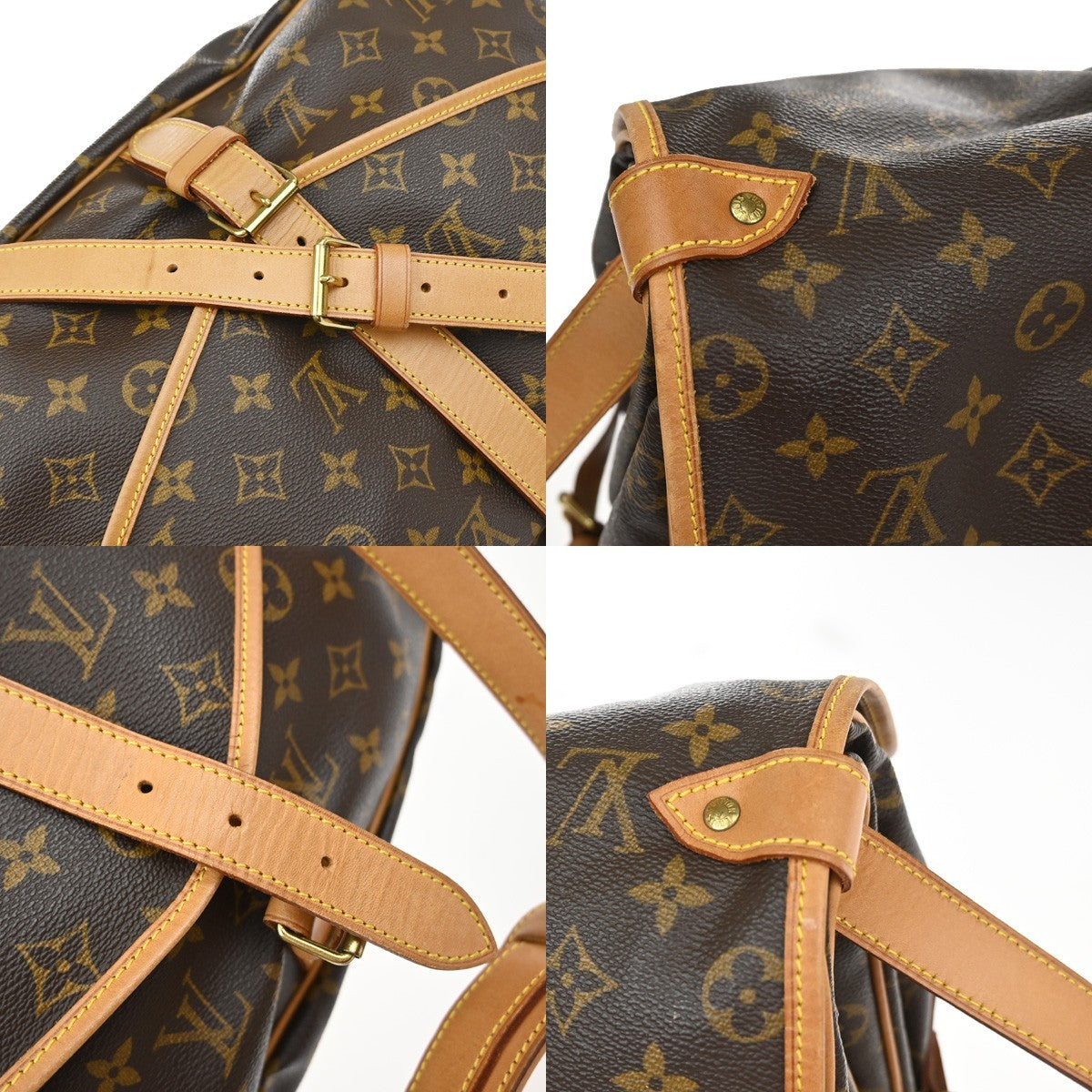 LOUIS VUITTON Saumur 35 Shoulder Bag Monogram Leather BN France M42254 28YJ105