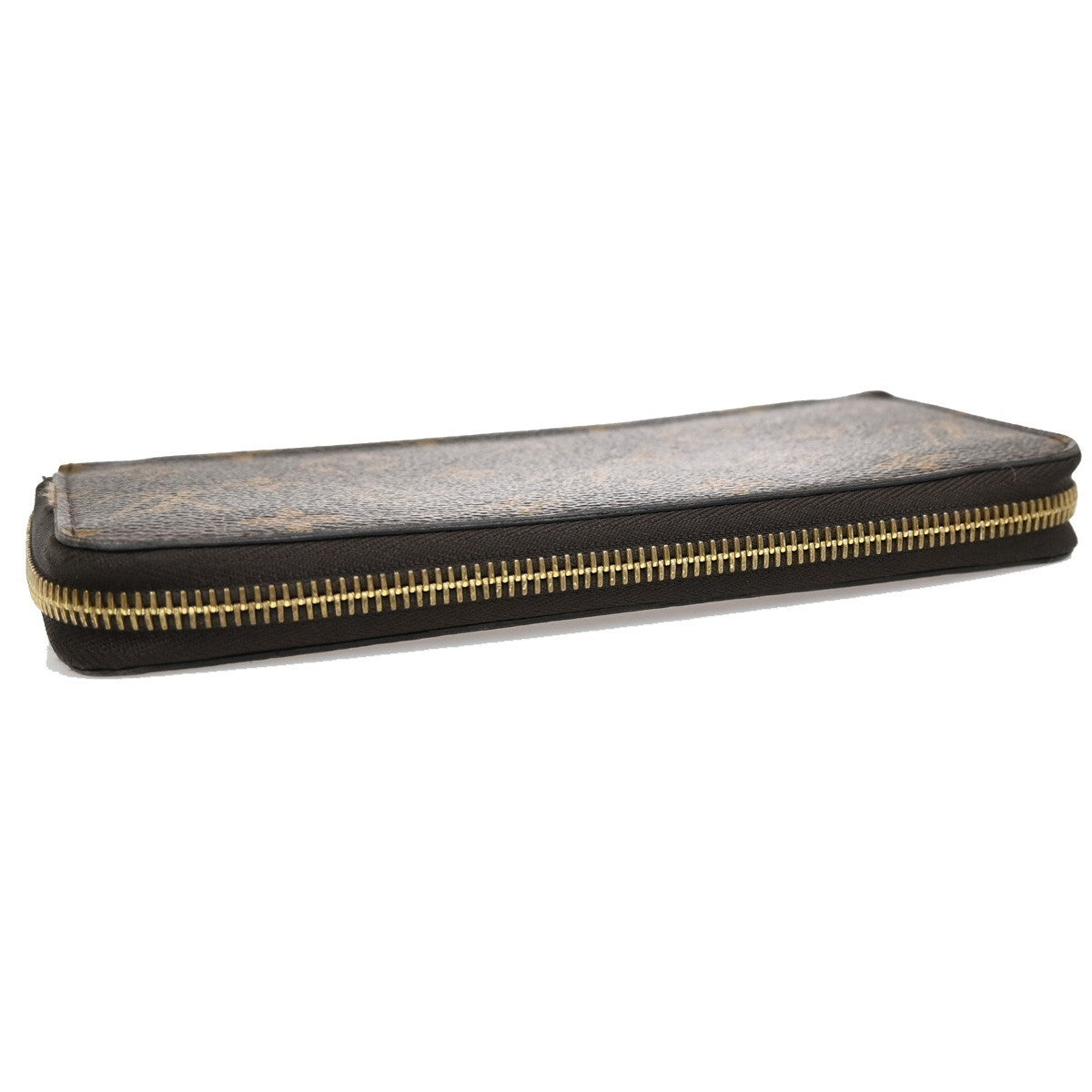 LOUIS VUITTON Zippy Long Wallet Monogram Leather Brown Fuchsia M41895 84KB294