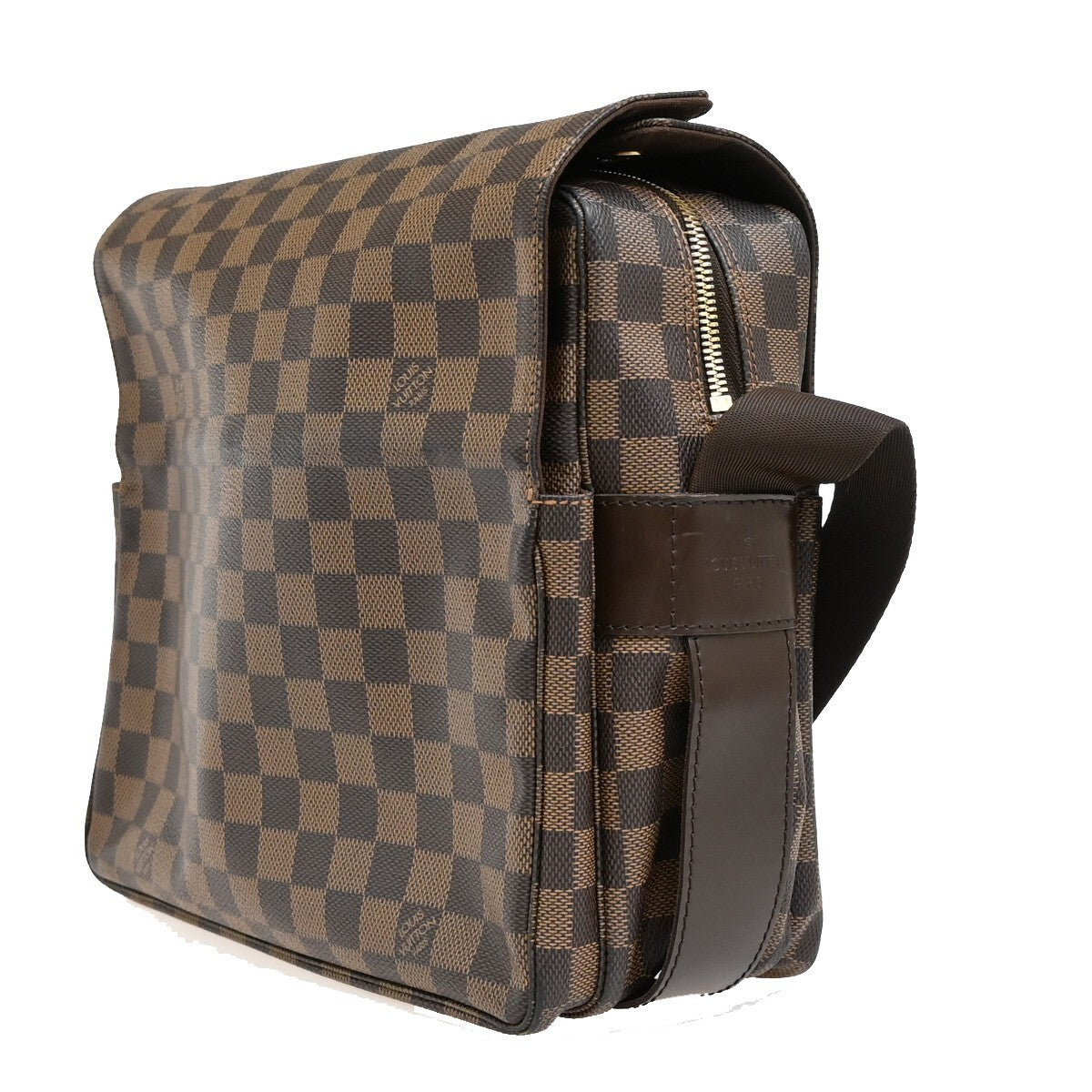 LOUIS VUITTON Naviglio Shoulder Bag Damier Ebene Leather Brown N45255 13EE142