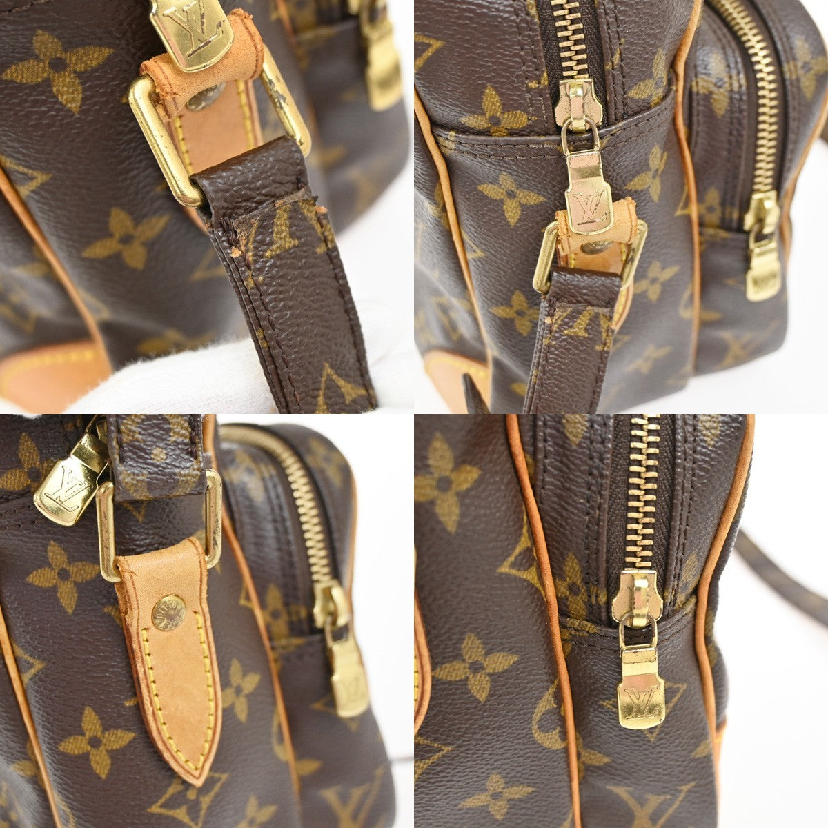 LOUIS VUITTON Nile Crossbody Shoulder Bag Monogram Leather Brown M45244 77YJ009