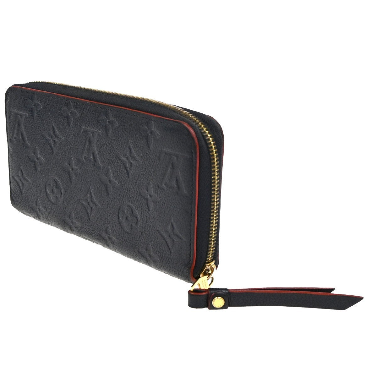 LOUIS VUITTON Zippy Long Wallet Monogram Empreinte Marine Rouge M62121 34KD010
