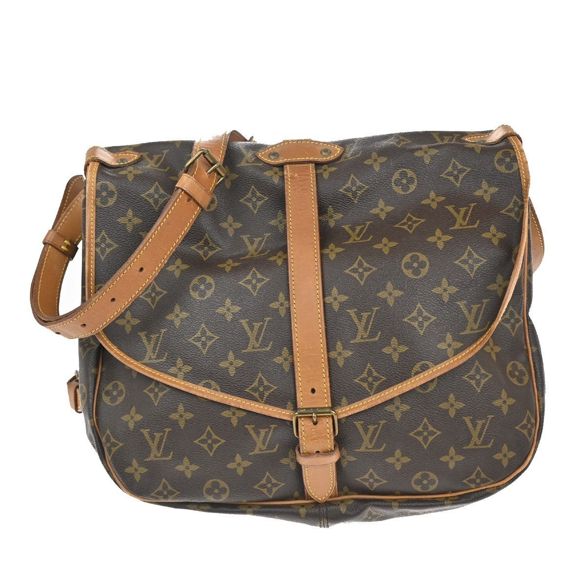 LOUIS VUITTON Saumur 35 Shoulder Bag Monogram Leather BN France M42254 76KC418