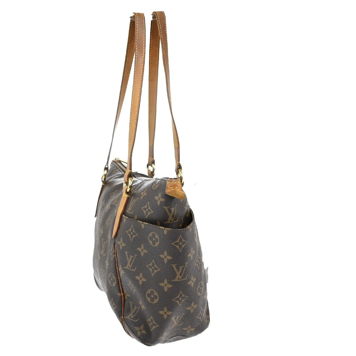 LOUIS VUITTON Logo Totally PM Shoulder Bag Monogram Leather Brown M56688 84CA422